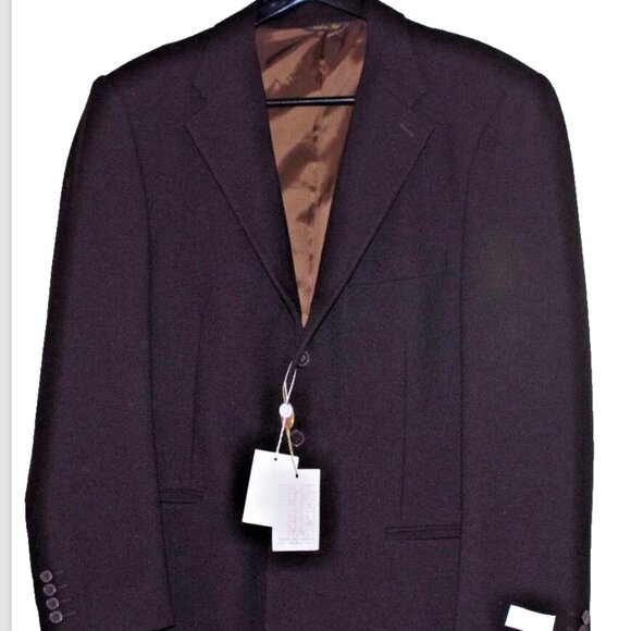 VALENTINO UOMO Brown Wool 3 Button Men's Sport Coat Jacket Size:54